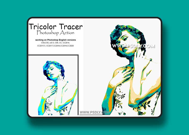 CreativeMarket - Tricolor Tracer Photoshop Action 5209958 1 CreativeMarket - Tricolor Tracer Photoshop Action 5209958