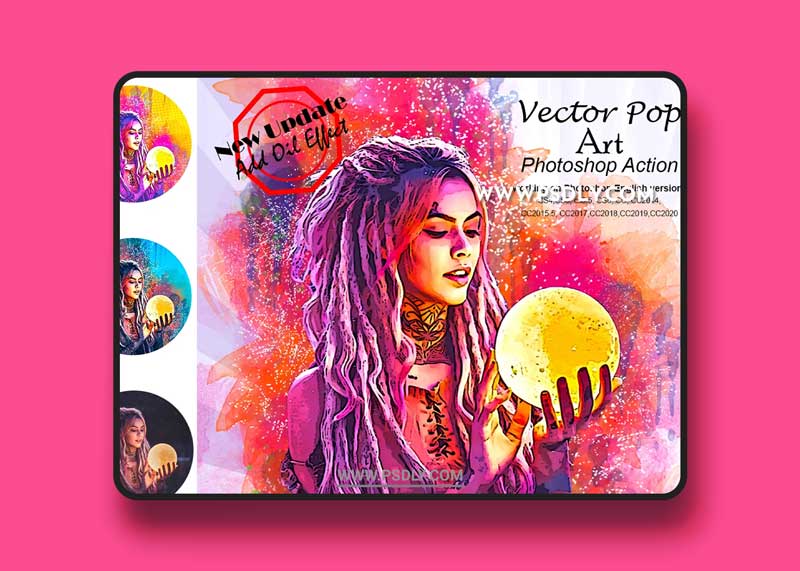 CreativeMarket - Vector Pop Art Photoshop Action 5210140 1 CreativeMarket - Vector Pop Art Photoshop Action 5210140