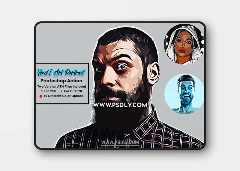 CreativeMarket - Vexel Art Portrait Photoshop Action 5619194 1 CreativeMarket - Vexel Art Portrait Photoshop Action 5619194