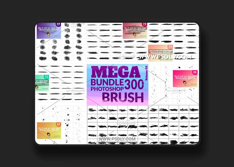 CreativeMarket - Watercolor Brush Bundle 5746823 1 CreativeMarket - Watercolor Brush Bundle 5746823