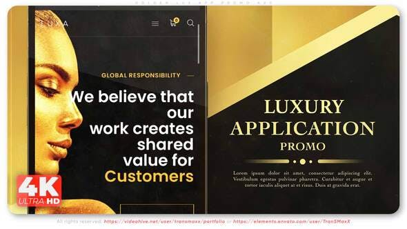 Videohive Golden Lux App Promo 33448584 1 Videohive Golden Lux App Promo 33448584