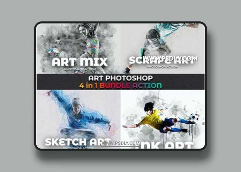 GraphicRiver - Art Photoshop Action 4 in 1 Bundle 29133173 1 GraphicRiver - Art Photoshop Action 4 in 1 Bundle 29133173