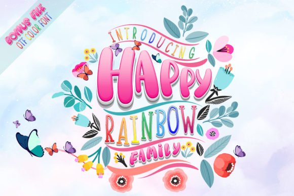 Happy Rainbow Family Font 1 Happy Rainbow Family Font
