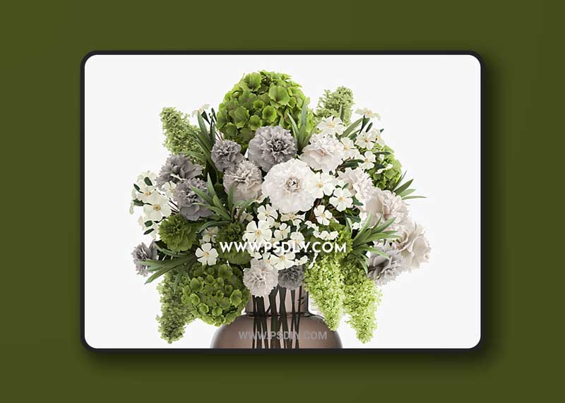Hydrangea flowers 3D Model 1 Hydrangea flowers 3D Model