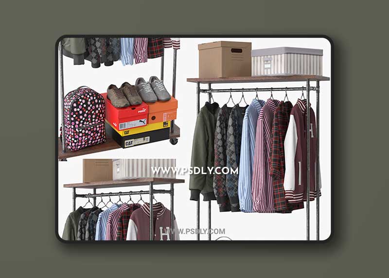 Industrial Clothes Rail Rack 1 Industrial Clothes Rail Rack
