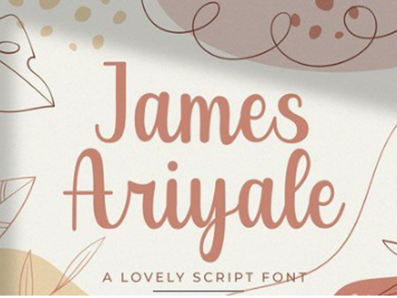James Ariyale - Handwritten Font 1 James Ariyale - Handwritten Font