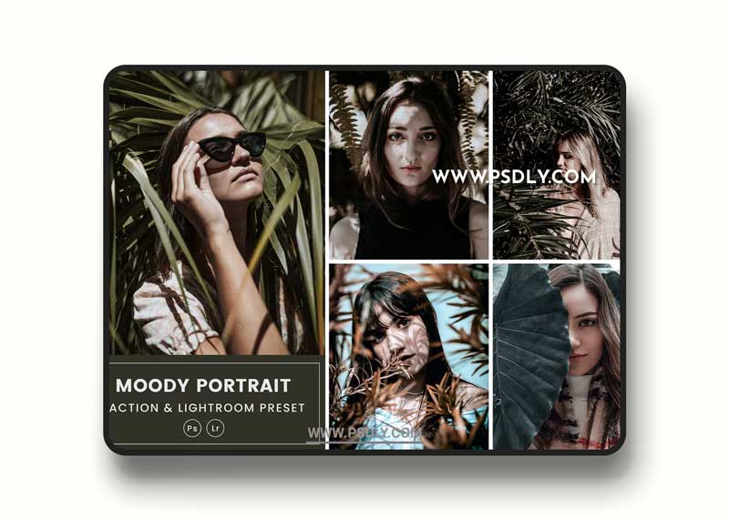 Moody Portrait Action & Lightrom Presets 1 Moody Portrait Action & Lightrom Presets