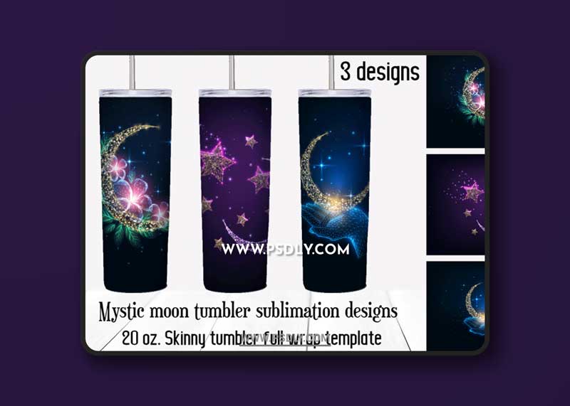 Mystic Moon Tumbler Sublimation Designs 1 Mystic Moon Tumbler Sublimation Designs