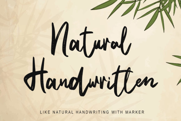 Natural Handwritten Font 1 Natural Handwritten Font
