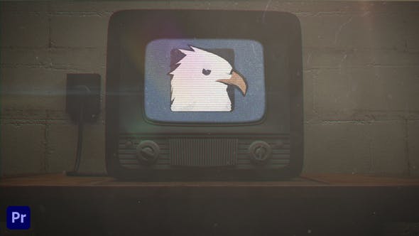 Videohive - Old TV Glitch Logo Reveal | For Premiere Pro - 32670232