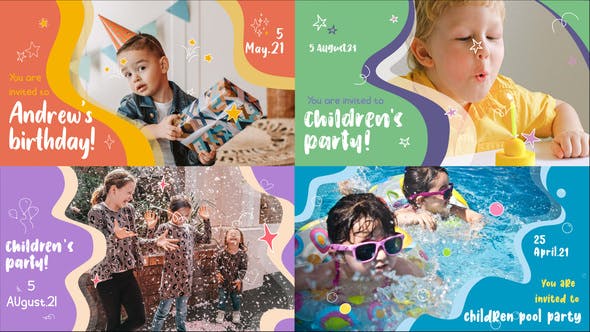 Videohive - Kids Party Slideshow || FCPX - 33352583
