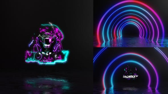 Videohive Neon Tunnel Electric Logo 33283740 1 Videohive Neon Tunnel Electric Logo 33283740