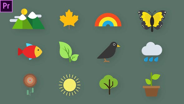 Videohive - Nature Animated Icons - 33560729 1 Videohive - Nature Animated Icons - 33560729