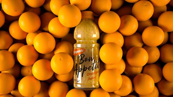 Videohive Orange Juice Bottle Label Mockup 4K 30169025 1 Videohive Orange Juice Bottle Label Mockup 4K 30169025
