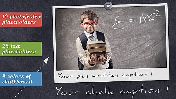 Videohive Photos On Chalkboard 8688285 1 Videohive Photos On Chalkboard 8688285