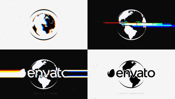 Videohive Glitch Earth Logo 33427071 1 Videohive Glitch Earth Logo 33427071