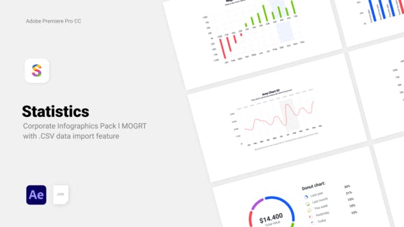 Videohive Statistics - Corporate CSV Data Driven Infographics 31841849
