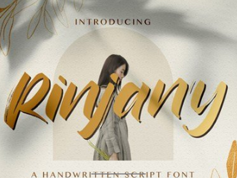 Rinjany - Textured Brush Font 1 Rinjany - Textured Brush Font