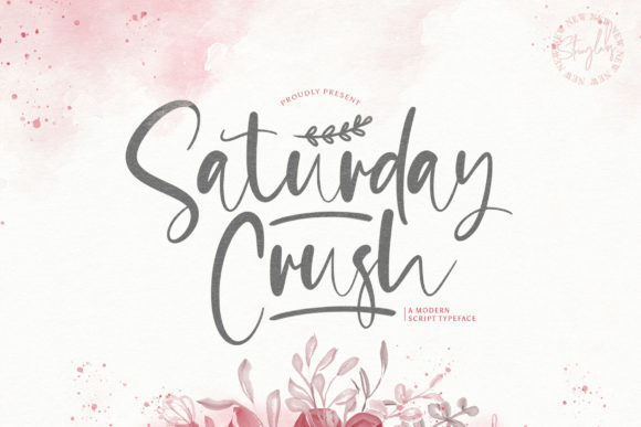 Saturday Crush - Handwritten Font 1 Saturday Crush - Handwritten Font