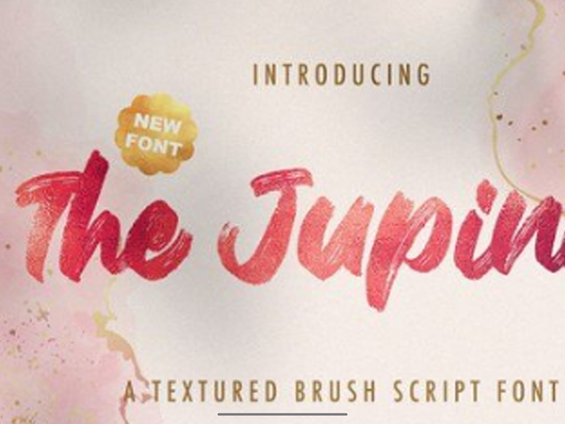 The Junipes - Textured Brush Font 1 The Junipes - Textured Brush Font