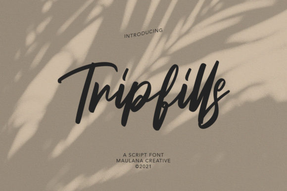 Tripfills Script Font 1 Tripfills Script Font