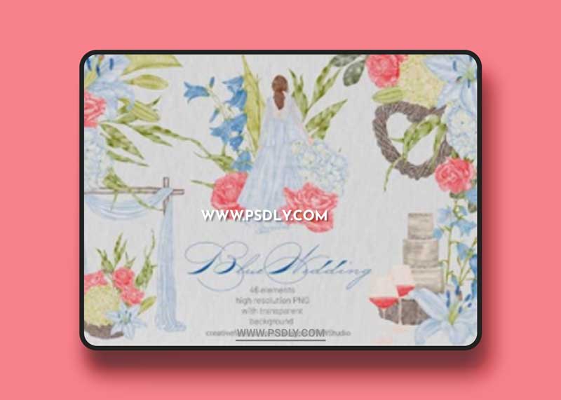 Vintage Blue Wedding Clipart Flowers Bri 14272395 1 Vintage Blue Wedding Clipart Flowers Bri 14272395