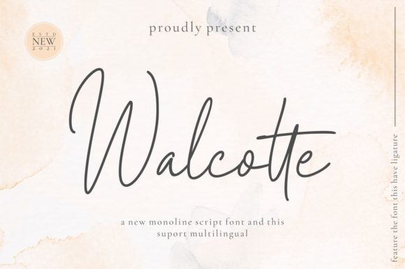 Walcotte Font 1 Walcotte Font
