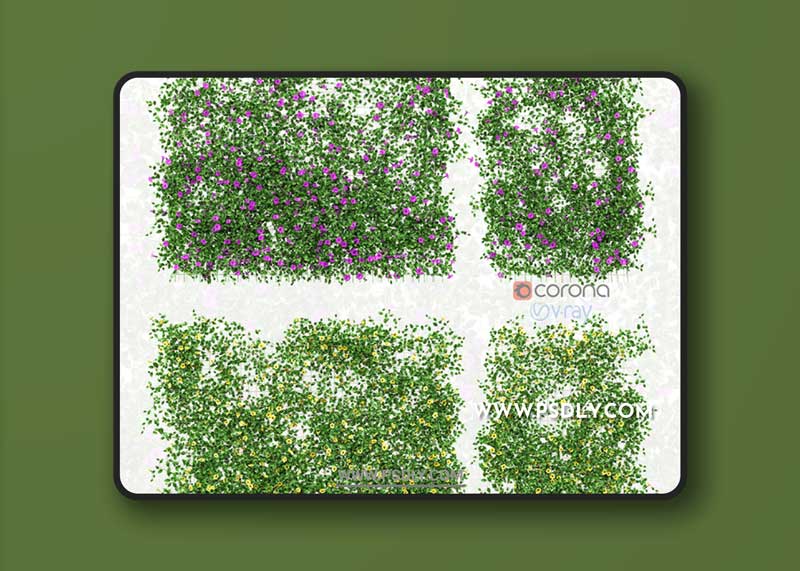 Wall of flowers on the grid 1 Wall of flowers on the grid