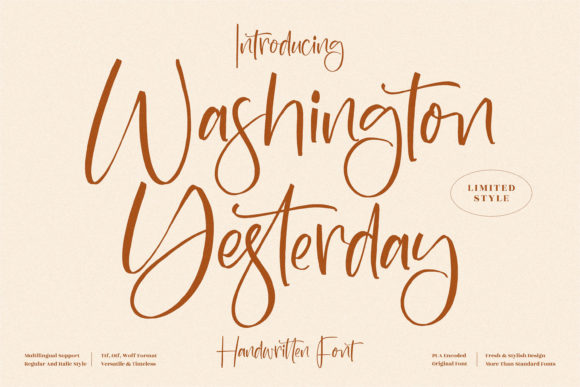 Washington Yesterday Font 1 Washington Yesterday Font