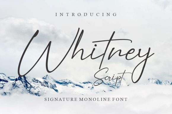 Whitney Script Font 1 Whitney Script Font