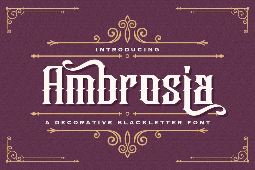Ambrosia - Blackletter Font 1 Ambrosia - Blackletter Font