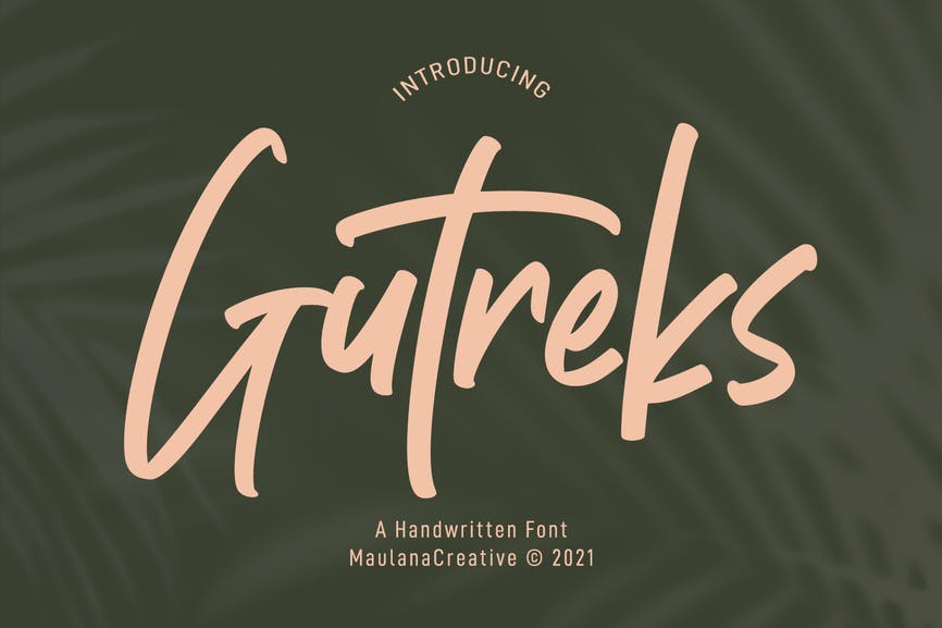 Gutreks Handwritten Font 1 Gutreks Handwritten Font