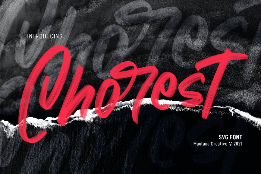 Chorest Svg Brush Font 1 Chorest Svg Brush Font