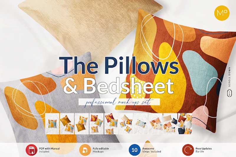 CreativeMarket - Pillows & Bedsheet Mock-ups 6128452 1 CreativeMarket - Pillows & Bedsheet Mock-ups 6128452
