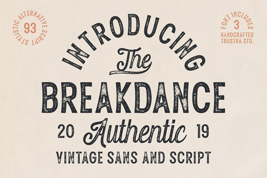 Breakdance Vintage Font Duo 1 Breakdance Vintage Font Duo