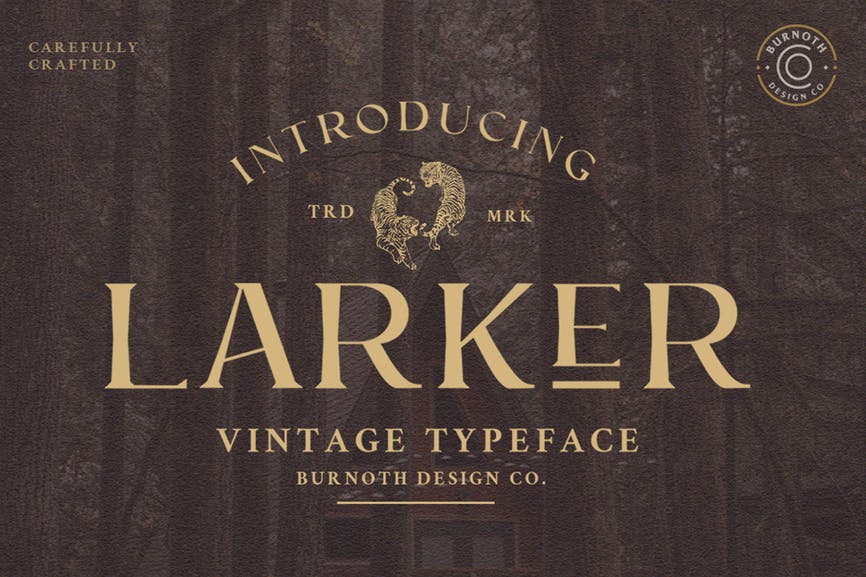 Larker - Vintage Font 1 Larker - Vintage Font