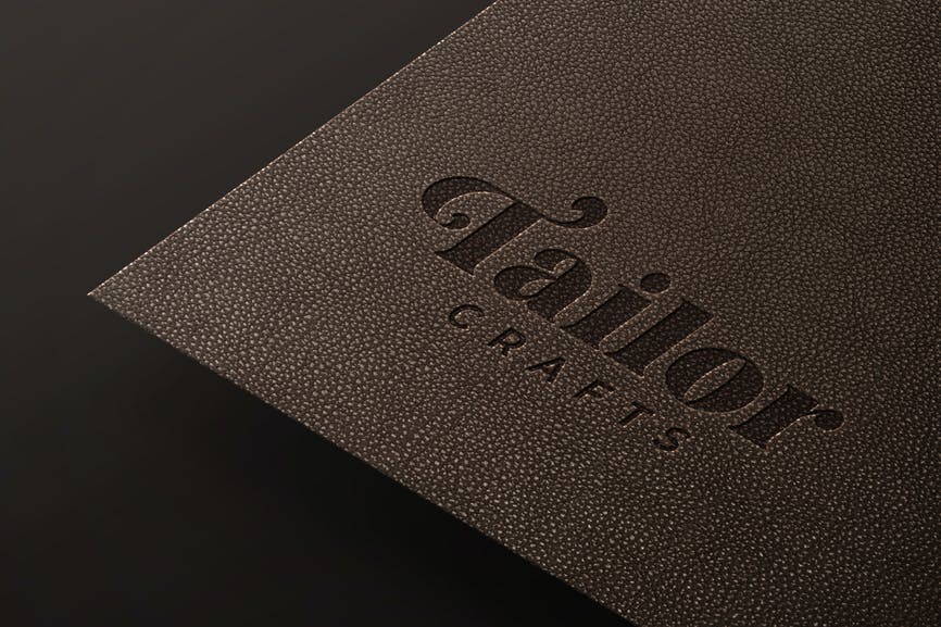 Leather Carved Logo Mockup C9EQP6L 1 Leather Carved Logo Mockup C9EQP6L