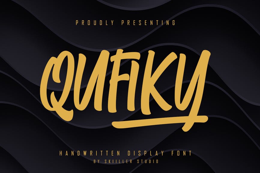 Qufiky Handwritten Display Font 1 Qufiky Handwritten Display Font