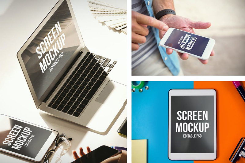 Tablet and Laptop Mockup Set KJQVJWC 1 Tablet and Laptop Mockup Set KJQVJWC