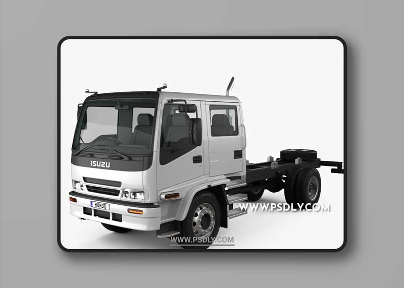 Isuzu FTR 800 Crew Cab Chassis Truck 1997 3D Model 1 Isuzu FTR 800 Crew Cab Chassis Truck 1997 3D Model