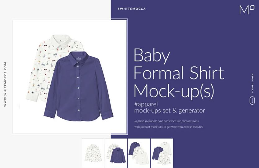 CreativeMarket - Baby Formal Shirt Mock-ups Set 4543370 1 CreativeMarket - Baby Formal Shirt Mock-ups Set 4543370