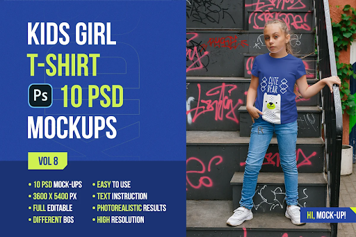 CreativeMarket - Kids Girl T-Shirt Mockups Vol8 5753184 1 CreativeMarket - Kids Girl T-Shirt Mockups Vol8 5753184