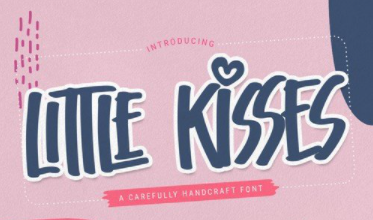 little Kisses - Playful Display Font 1 little Kisses - Playful Display Font