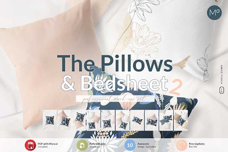CreativeMarket - The Pillows & Bedsheet 2 Mock-ups 6133197 1 CreativeMarket - The Pillows & Bedsheet 2 Mock-ups 6133197