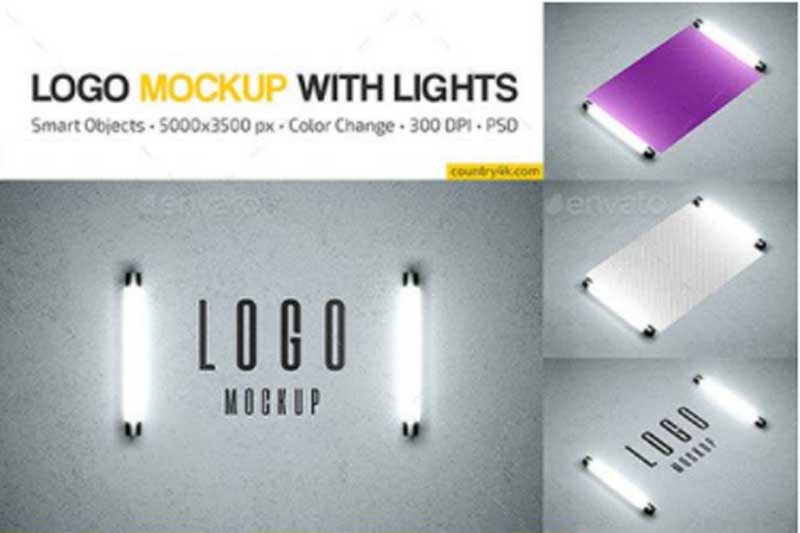 GraphicRiver - Logo Mockup with Lights 33326733 1 GraphicRiver - Logo Mockup with Lights 33326733
