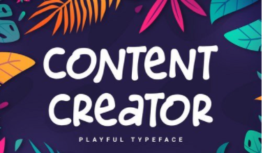Content Creator - Playful Typeface 1 Content Creator - Playful Typeface