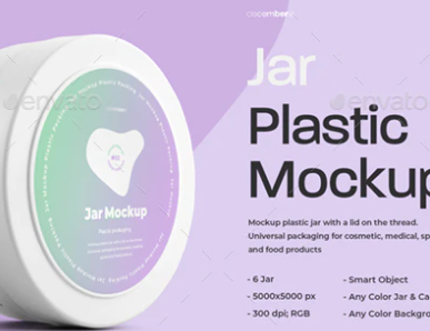 GraphicRiver - 6 Mockups Plastic Circle Jar 29337586 1 GraphicRiver - 6 Mockups Plastic Circle Jar 29337586