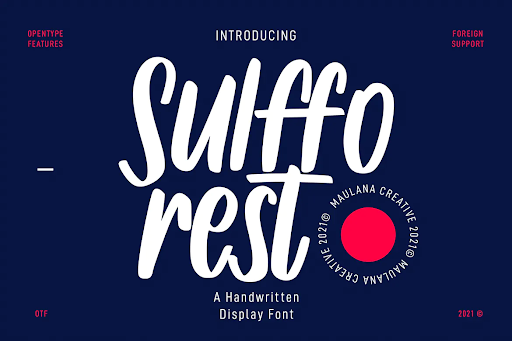 Sulfforest Handwritten Display Font 1 Sulfforest Handwritten Display Font