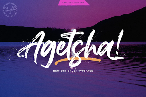 Agethsa - Textured Brush Font D58E2DF 1 Agethsa - Textured Brush Font D58E2DF
