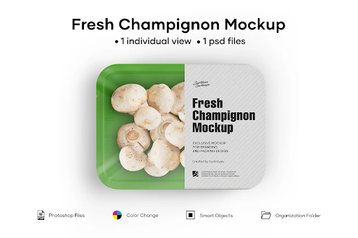 CreativeMarket - Plastic Tray With Champignon Mockup 5242199 1 CreativeMarket - Plastic Tray With Champignon Mockup 5242199